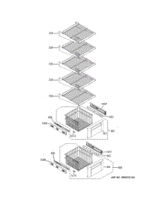 05 - Freezer Shelves parts for Ge Refrigerator ZISP480DTBSS from AppliancePartsPros.com