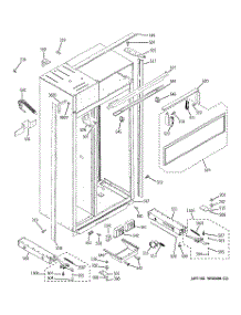 10 - Case Parts parts for Ge Refrigerator ZISP480DTBSS from AppliancePartsPros.com