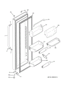 02 - Fresh Food Door parts for Ge Refrigerator GSE29KGYACSS from AppliancePartsPros.com