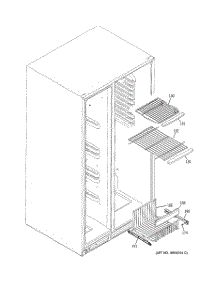 05 - Freezer Shelves parts for Ge Refrigerator GSE29KGYACSS from AppliancePartsPros.com