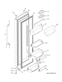 02 - Fresh Food Door parts for Ge Refrigerator GSE25MGYACWW from AppliancePartsPros.com