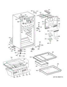 02 - Cabinet parts for Ge Refrigerator GTS17JBWGRWW from AppliancePartsPros.com
