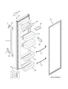 02 - Fresh Food Door parts for Ge Refrigerator GSE20IBTNFWW from AppliancePartsPros.com