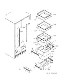 07 - Fresh Food Shelves parts for Ge Refrigerator GSE22KEWJFSS from AppliancePartsPros.com