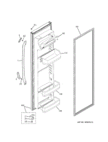02 - Fresh Food Door parts for Ge Refrigerator GSS25GFXNWW from AppliancePartsPros.com