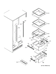 07 - Fresh Food Shelves parts for Ge Refrigerator GSE22KEWNFSS from AppliancePartsPros.com