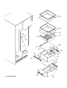 07 - Fresh Food Shelves parts for Ge Refrigerator GSH22JFXNCC from AppliancePartsPros.com