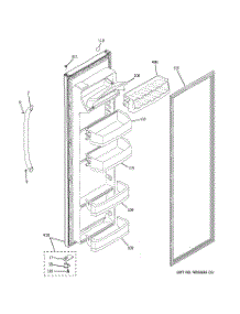 02 - Fresh Food Door parts for Ge Refrigerator GSL25IGXNLS from AppliancePartsPros.com