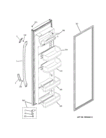 02 - Fresh Food Door parts for Ge Refrigerator GSS25JETNWW from AppliancePartsPros.com