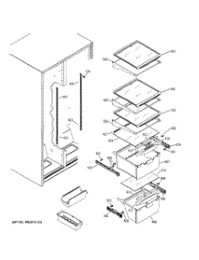 07 - Fresh Food Shelves parts for Ge Refrigerator GSE22KEWNFBB from AppliancePartsPros.com