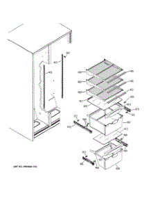 07 - Fresh Food Shelves parts for Ge Refrigerator GSS20IETNWW from AppliancePartsPros.com