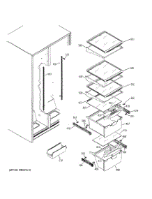 07 - Fresh Food Shelves parts for Ge Refrigerator GSE25KETNFBB from AppliancePartsPros.com