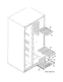 05 - Freezer Shelves parts for Ge Refrigerator ESHF6PGYCEWW from AppliancePartsPros.com