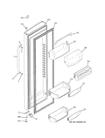 02 - Fresh Food Door parts for Ge Refrigerator GSHF5KGXGCBB from AppliancePartsPros.com