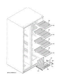 05 - Freezer Shelves parts for Ge Refrigerator ESHS6PGYCESS from AppliancePartsPros.com