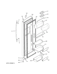 03 - Fresh Food Door parts for Ge Refrigerator PSA29VGXACSS from AppliancePartsPros.com