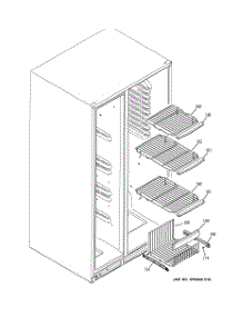 05 - Freezer Shelves parts for Ge Refrigerator GSHF6PGYAEWW from AppliancePartsPros.com