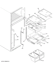 05 - Fresh Food Shelves parts for Ge Refrigerator PTS18SHSYRSS from AppliancePartsPros.com