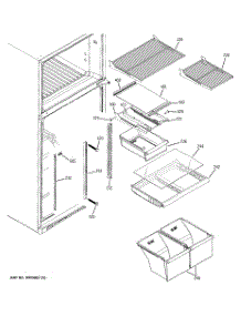 05 - Fresh Food Shelves parts for Ge Refrigerator GTH18DCXCLWW from AppliancePartsPros.com