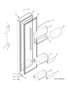 02 - Fresh Food Door parts for Ge Refrigerator ESHS6PGYAESS from AppliancePartsPros.com