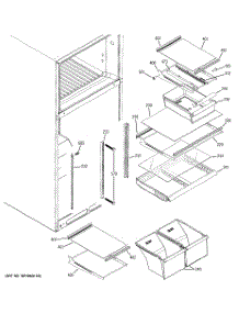 05 - Fresh Food Shelves parts for Ge Refrigerator GTH18ISXCRSS from AppliancePartsPros.com