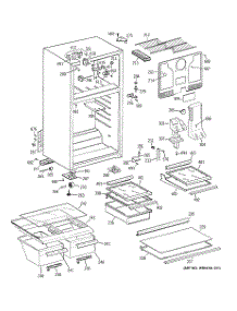 02 - Cabinet parts for Ge Refrigerator CTS18HBSFRWW from AppliancePartsPros.com