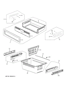 04 - Freezer Shelves parts for Ge Refrigerator GFSF6KKYBBB from AppliancePartsPros.com