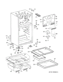 02 - Cabinet parts for Ge Refrigerator GTH17JBXZRBB from AppliancePartsPros.com