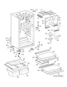 02 - Cabinet parts for Ge Refrigerator GTH17GBTZRBB from AppliancePartsPros.com