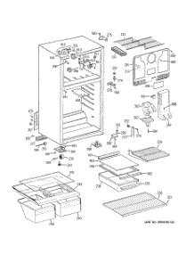 02 - Cabinet parts for Ge Refrigerator CTS18FBSFLWW from AppliancePartsPros.com
