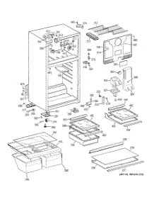 02 - Cabinet parts for Ge Refrigerator GTS18HBSFLWW from AppliancePartsPros.com