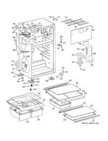 02 - Cabinet parts for Ge Refrigerator GTS18GCSFRWW from AppliancePartsPros.com