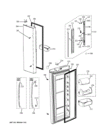 02 - Fresh Food Doors parts for Ge Refrigerator GFSS6KEXCSS from AppliancePartsPros.com