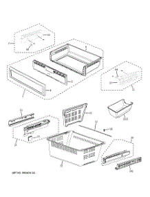04 - Freezer Shelves parts for Ge Refrigerator GFSS6KEXCSS from AppliancePartsPros.com