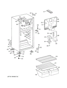 02 - Cabinet parts for Ge Refrigerator GTT18BBSFRWW from AppliancePartsPros.com