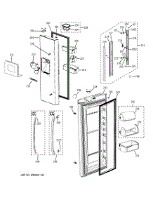 02 - Fresh Food Doors parts for Ge Refrigerator GFSF6KKYBWW from AppliancePartsPros.com