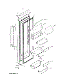 02 - Fresh Food Door parts for Ge Refrigerator GHE25RGXAFSS from AppliancePartsPros.com