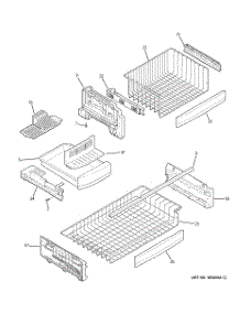03 - Freezer Shelves parts for Ge Refrigerator CFCP1ZIYCSS from AppliancePartsPros.com