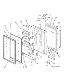 02 - Fresh Food Door parts for Ge Refrigerator PDS18SBMCRBS from AppliancePartsPros.com