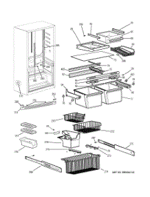 04 - Shelves parts for Ge Refrigerator PDS18SBMCRBS from AppliancePartsPros.com