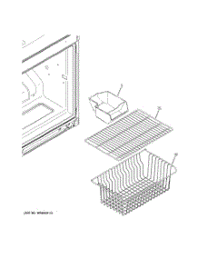 03 - Freezer Shelves parts for Ge Refrigerator GBSL3HCXCLLS from AppliancePartsPros.com