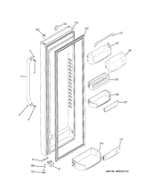 02 - Fresh Food Door parts for Ge Refrigerator GSHF3KGXFCWW from AppliancePartsPros.com