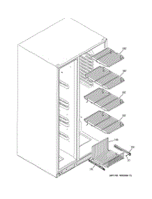 05 - Freezer Shelves parts for Ge Refrigerator GSHF5KGXECWW from AppliancePartsPros.com