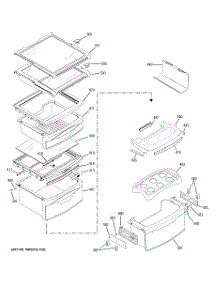 09 - Fresh Food Shelves parts for Ge Refrigerator GSS25LSWDSS from AppliancePartsPros.com