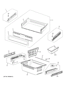 04 - Freezer Shelves parts for Ge Refrigerator PFSS9SKYASS from AppliancePartsPros.com