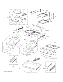 07 - Fresh Food Shelves parts for Ge Refrigerator PFSS9SKYASS from AppliancePartsPros.com
