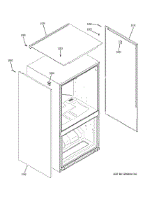 08 - Clad Components parts for Ge Refrigerator PFSW2MIYCSS from AppliancePartsPros.com