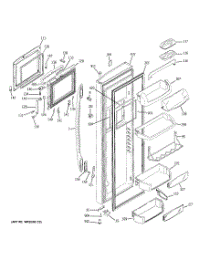 03 - Fresh Food Door parts for Ge Refrigerator PSK27VHXACCC from AppliancePartsPros.com