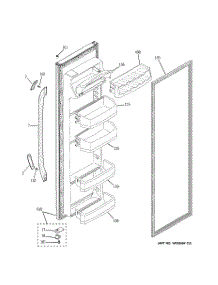 02 - Fresh Food Door parts for Ge Refrigerator GSF25IGXLWW from AppliancePartsPros.com