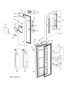 02 - Fresh Food Doors parts for Ge Refrigerator GFSF6KKYABB from AppliancePartsPros.com